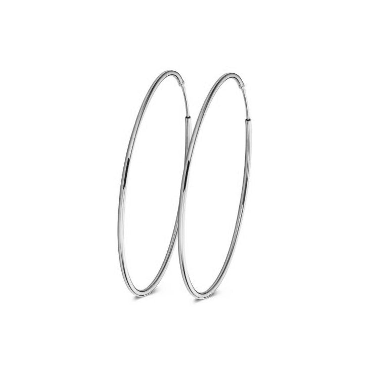 Silver hoop earrings